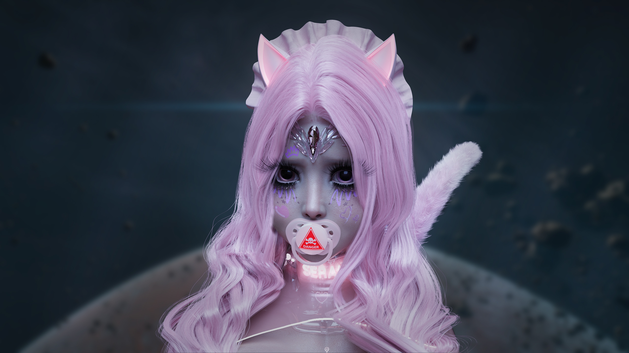 Serah Reikka in a lunar environment